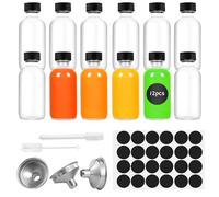 Avernest Paquete de 12 Botes Cristal Pequeños, Mini Botellas Licor de 60 ml, Botellitas Pequeñas para Rellenar, Botes de Cristal con Tapa para Jugos, Aceites, Licores y Salsas