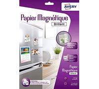 Avery - 3 hojas de papel magnético brillante calidad de foto imprimibles, inyección de tinta