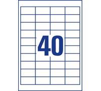 Avery 3657 etiqueta autoadhesiva rectángulo permanente blanco 4000 pi