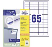 Avery 3666-200 Color blanco 13000pieza(s) - Etiqueta autoadhesiva (Color blanco, Papel, 38 mm, 21,2 mm, 13000 pieza(s), 200 hojas)
