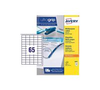 Avery 3666 self-adhesive Multipurpose/copier Labels, 65 labels per A4 Sheet, Whi