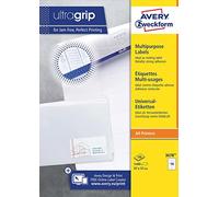 Avery 3678 Blanco Etiqueta autoadhesiva - Etiqueta para dirección (Blanco, Etiqueta autoadhesiva, Papel, Rectángulo, A4, 9,7 cm)