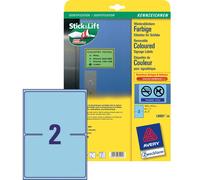 Avery 40X Etiquetas Reutilizables DIN A5 Azul Señales De Advertencia