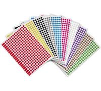 AVERY - 5880 pastillas autoadhesivas, 8 mm, imprimibles en varios colores: Rosa, Negro, Blanco, Marrón, Púrpura, Gris, Dorado, Rojo, Verde, Azul