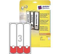 Avery 60X Etiquetas De Carpeta Anchas Largas A4 Para Lomos De Carpeta