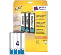 Avery 80X Etiquetas De Carpeta Estrechas Largas A4 Para Lomos De Carpeta