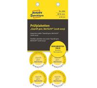 Avery 80x Etiquetas de Inspección Probado Betrsichv 2018-2023 30mm