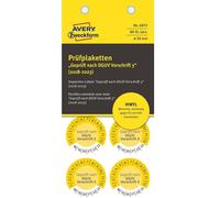 Avery 80x Etiquetas de Inspección Probado Dguv 2018-2023 30mm Jahresplaketten
