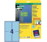 Avery 80x Etiquetas Reutilizables DIN A4 Azules Señales De Advertencia