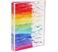 Avery + Amy Tangerine Designer Collection Mini carpeta, 5.5 x 8.5 pulgadas, anillos redondos de 1 pulgada, arco iris de acuarela, 1 mini carpeta de 3 anillos (18713)