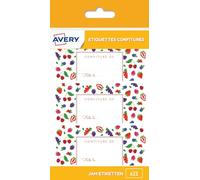 Avery - Bolsa de 21 etiquetas para mermelada de frutas rojas - 95 x 40 mm