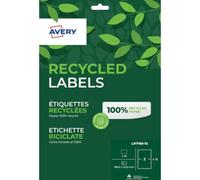 AVERY - Bolsa de 30 etiquetas recicladas blancas 199,6 x 143,5 mm láser, inyección de tinta (LR7168-15)