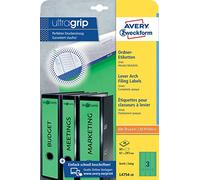 Avery Zweckform L4754-20 Etiquetas para lomo de carpeta 61 x 297 mm, color verde (60 etiquetas)