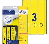 Avery Border Binder Labels, Yellow 61 x 297mm (20) - Etiquetas de impresora (Yel