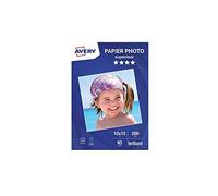 Avery C2549-60 - Hojas de papel fotográfico brillante (60 unidades, 200 g/m², A6, impresión de inyección de tinta), color blanco impresión de inyección de tinta), color blanco