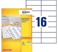 AVERY - Caja de 3200 etiquetas adhesivas multiusos, formato 105 x 37 mm, impresión copiadora, (23524-200)