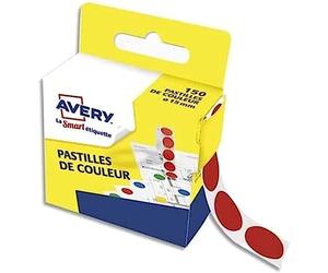 Avery caja dispensadora de 150 Pastillas - ø15 mm - rojo (rp15r)