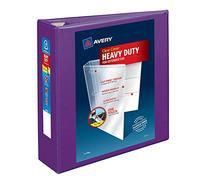 Avery Carpeta de 3 anillos de alta resistencia, anillos EZD One Touch de 3 pulgadas, 1 carpeta púrpura (79810)