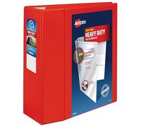 Avery Carpeta resistente con 3 anillas, anillo EZD de 12,7 cm, capacidad para papel de 21,5 x 28 cm, 1 carpeta roja (79327)