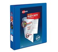 Avery Carpeta resistente de 3 anillas, anillo inclinado de 1.5 pulgadas, capacidad para papel de 8.5 x 11 pulgadas, 1 carpeta azul pacífico (79722)