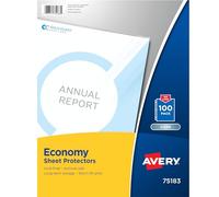 Avery Clear Economy Sheet Protectors, Top Load, 100 Document Protectors (75183)