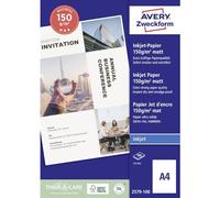 Avery Dennison 2579-100 Superior - Papel para impresora de inyección (A4, 100 hojas, mate, 150 g)