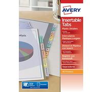 Avery Dennison 5614501 - Separador para archivadores (12 pestañas personalizables, A4, 12 separadores)