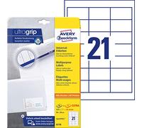 Avery Dennison 6170 - Etiquetas (64 x 36 mm, fácil extracción, 25 hojas)