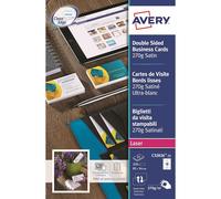 Avery Dennison C32026-25 - Tarjetas de visita (250 unidades, 270 gsm), color blanco