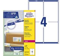 Avery Dennison L7994-25 - Etiquetas para envíos (99,1 x 139 mm, aptas para Deutsche Post) 400 unidades, color blanco