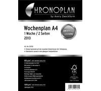 Avery Dennison Zweckform Chronoplan 50703 planificador semanal 2013/A4/2 Páginas para 1 semana/en columnas/Medianas/blanco (en alemán)
