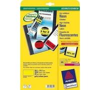 Avery Dennison Zweckform - Paquete de 1625 etiquetas despegables (38.1 x 21.2 mm), amarillo