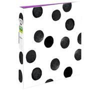 Avery Durable View - Carpeta de 3 anillos, anillos redondos de 1 pulgada, puntos blancos y negros, 1 carpeta de moda (26744)