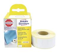 Avery España AS0722460. Rollo de 220 etiquetas blancas para carpetas, 12 x 50mm