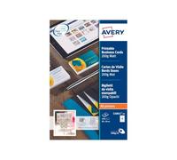 Avery España C32011-25 -Tarjetas de visita balnco mate, 85x54mm, 10 tarjetas parar hoja, caja de 250 tarjetas