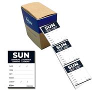 Avery España DLDSUNREV-500 Etiquetas de papel para trazabilidad alimentaria diaria, Domingo, 40x56 mm, Adhesivo Removible, Rollo de 500 Etiquetas
