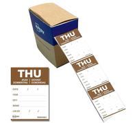 Avery España DLDTHUREV-500 Etiquetas de papel para trazabilidad alimentaria diaria, Jueves, 40x56 mm, Adhesivo Removible, Rollo de 500 Etiquetas