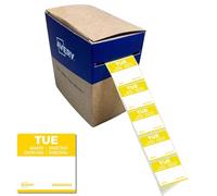 Avery España DLSTUEREV-1000 Etiquetas de Papel para Trazabilidad Alimentaria Diaria, Martes, 25x25 mm, Adhesivo Removible, Rollo de 1.000 Etiquetas