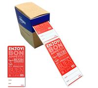 Avery España FTSEALR-250 Etiquetas de Sello en Papel para la Entrega de Alimentos a Domicilio, Sistema Antimanipulación, 40x95 mm, Adhesivo Permanente, Rollo de 250 Etiquetas