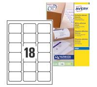 Avery España J8161-25 - Etiquetas adhesivas blancas para envíos - impresora inkjet, 63.5x46.6m, Caja de 450etiquetas