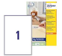 Avery España L4735REV-25.Caja de 25 etiquetas blanca removibles 210x297mm en A4