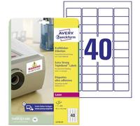 Avery España L6140-20 Caja de 800 etiquetas blanca de poliéster súper adherentes