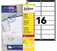 Avery España L7162-15 - Etiquetas adhesivas blancas ideales para para envios paquetes, imprimibles, medida 99,1x33,9mm, Caja de 240 etiquetas