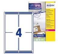 Avery España L7169-100 - Etiquetas adhesivas blancas ideales para para envios paquetes, imprimibles, medida 99,1x139mm, Caja de 400 etiquetas