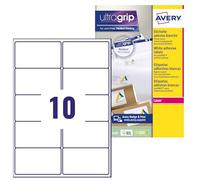 Avery España L7173-15 Etiquetas adhesivas papel blanco, 15 hojas A4, rectangulares 99,1x57mm, 10 etiquetas por hoja, adhesivo permanente, impresoras láser