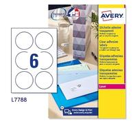 Avery España L7788-25 Etiquetas transparentes adhesivas de poliéster. 100 etiquetas, 99,1x139mm din A4, caja 25hojas