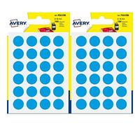 Avery España PSA15B - Bolsa de 168 Gomets, 15 mm, Color Azul (Paquete de 2)
