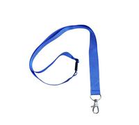 Avery España R4828WB-1- Cordón de RPET reciclado con diseño blanco/azul, 440x20 mm, 1 unidad- Cinta Téxtil para Eventos, Ideal para Porta Credenciales