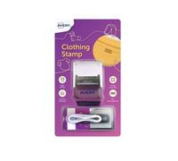 Avery España, Sello Autocomponible para Tejidos, 288 Caracteres, Impresión en 3 líneas, 1.000 Impresiones, Incluye Pinza y Tira Termoadhesiva, 1 Unidad por Paquete.