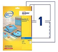 Avery España Tarjetas de inserción de CD 151x117 mm White 25 Hojas 2 tarjetas por hoja